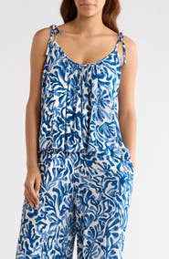 Elan Tie Strap Flowy Cover-Up Top