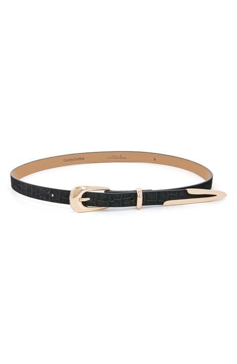 Liquid Metal Western Buckle Belt
