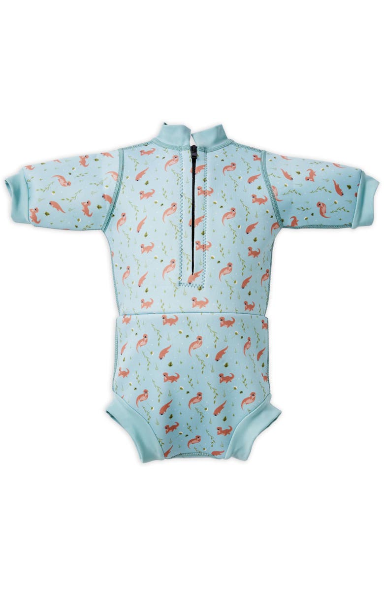 Splash About Happy Nappy Wetsuit with Reusable Swim Diaper, Alternate, color, Playful Otters