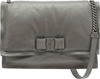 FERRAGAMO Salvatore Ferragamo Viva Bow Puffy Calfskin Leather