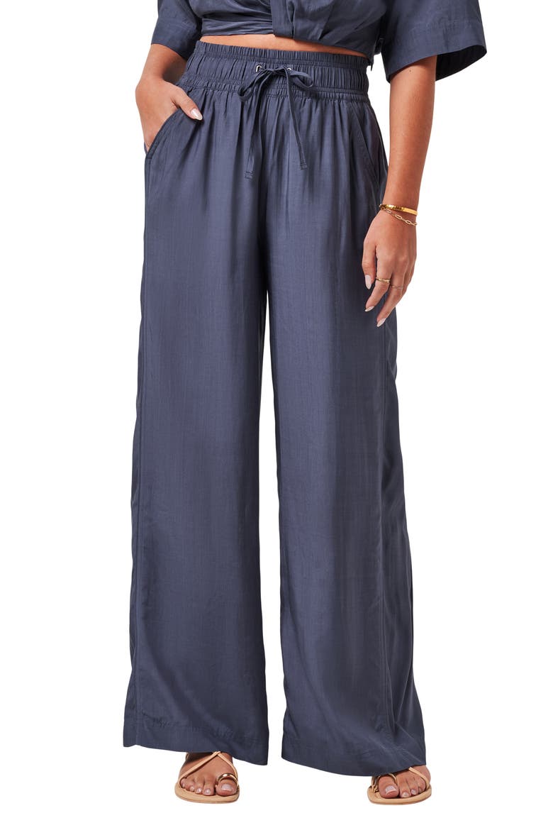 Savanna Drawstring Waist Pants, Main, color, OMBRE BLUE