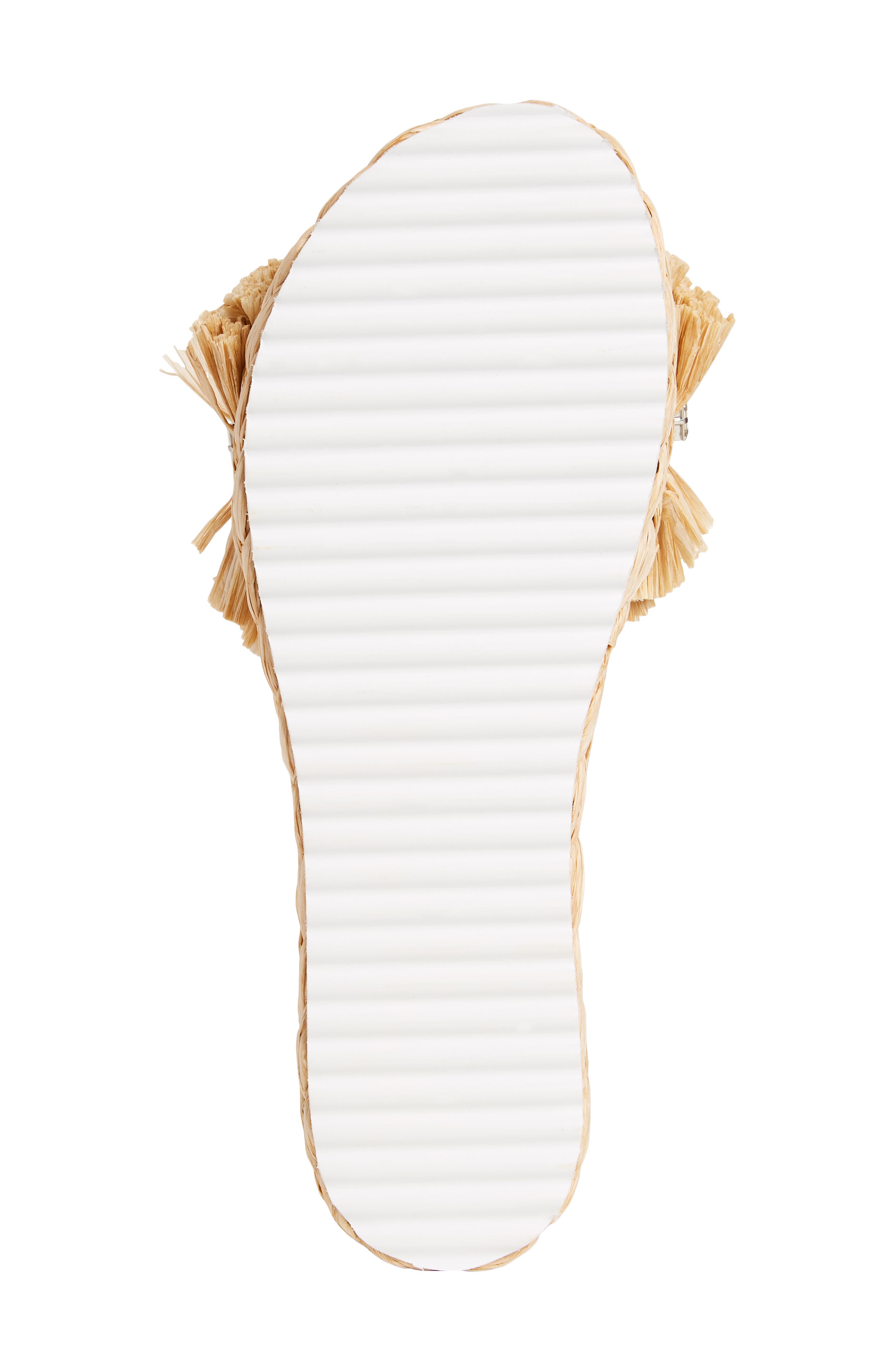 Prada Embellished Raffia Slide Sandal, Alternate, color, 