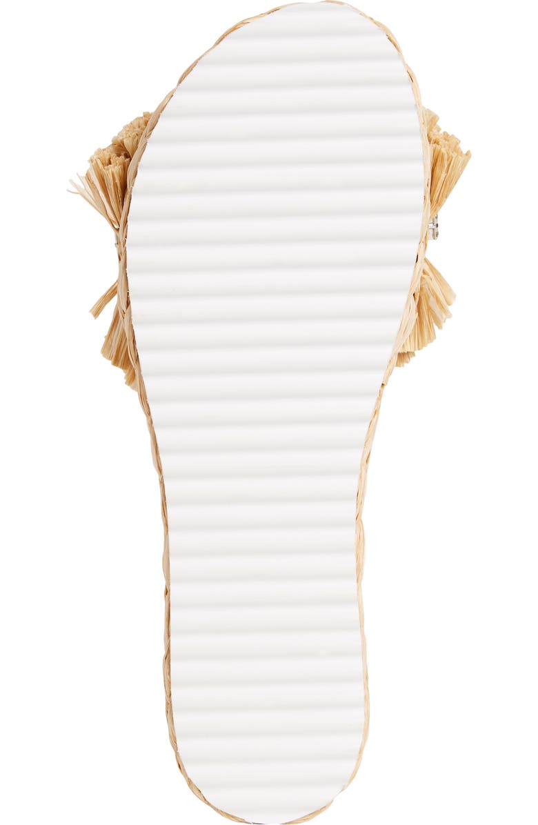 Prada Embellished Raffia Slide Sandal, Alternate, color,