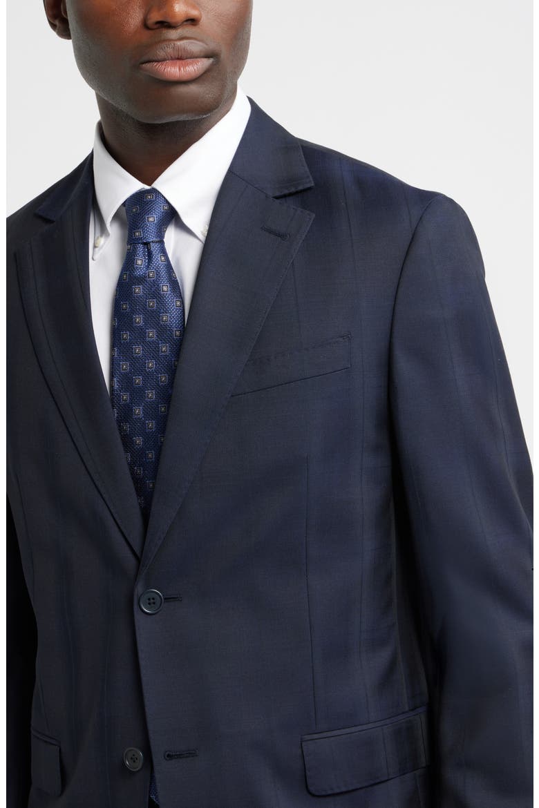 Anders Classic Fit Navy Shadow Plaid Virgin Wool Suit, Alternate, color, NAVY SHADOW PLAID