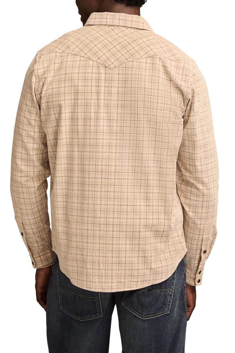 Plaid Long Sleeve Corduroy Western Shirt, Alternate, color, NATURAL MULTI
