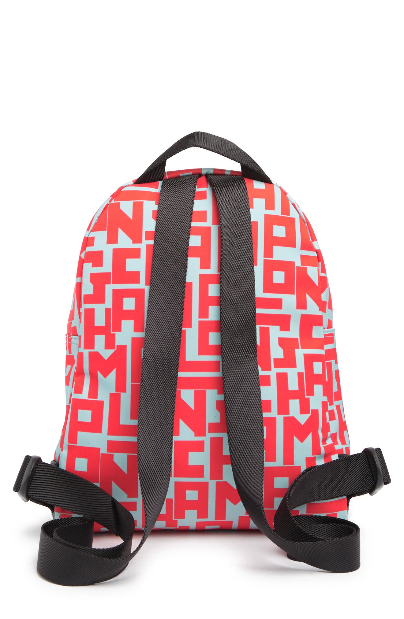 Longchamp Logo Print Nylon Backpack, Alternate, color, 
