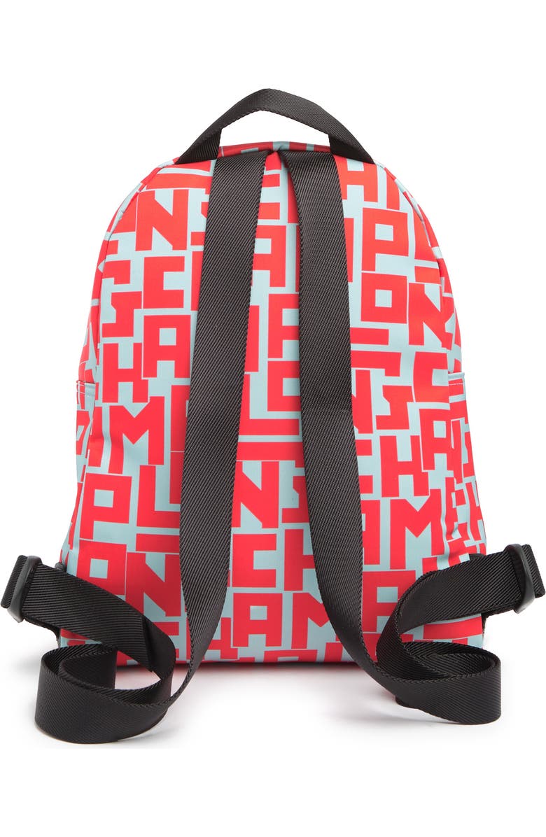 Longchamp Logo Print Nylon Backpack, Alternate, color,