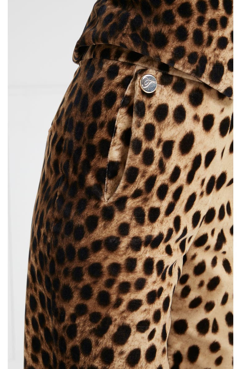 Temperley London Nemera Velvet Trousers, Alternate, color, Brown