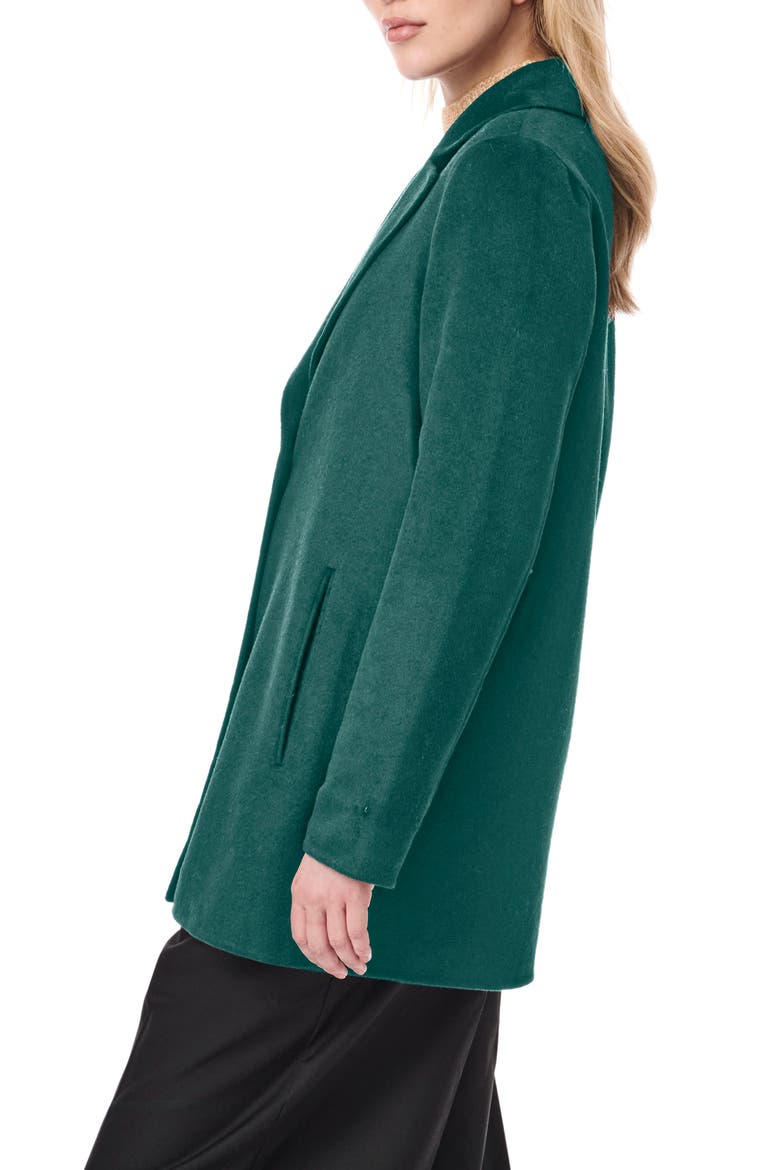 Double Face Single Breasted Jacket, Alternate, color, PINE GREEN
