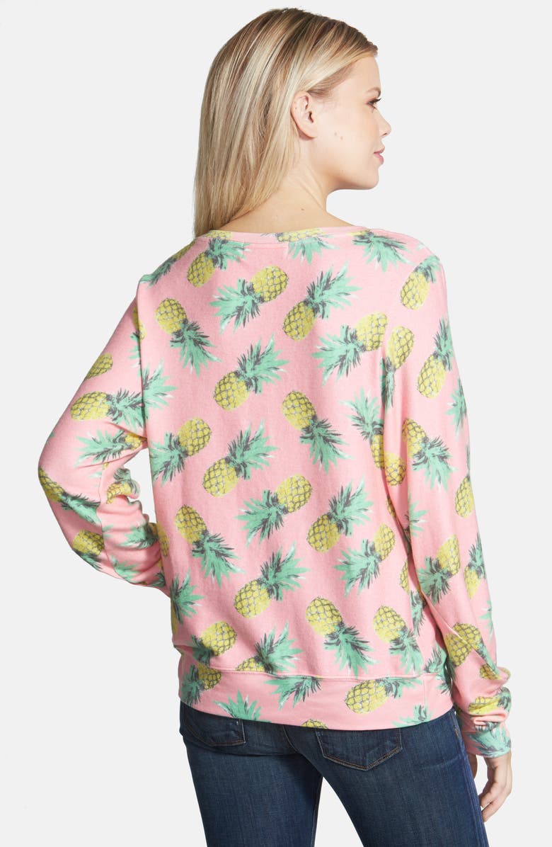 Wildfox 'Pineapple Palace' Sweatshirt, Alternate, color,