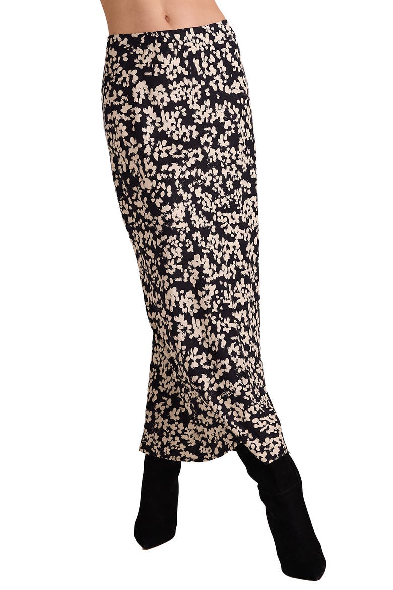Floral Side Slit Slip Skirt, Main, color, DITSY FLORAL PRINT