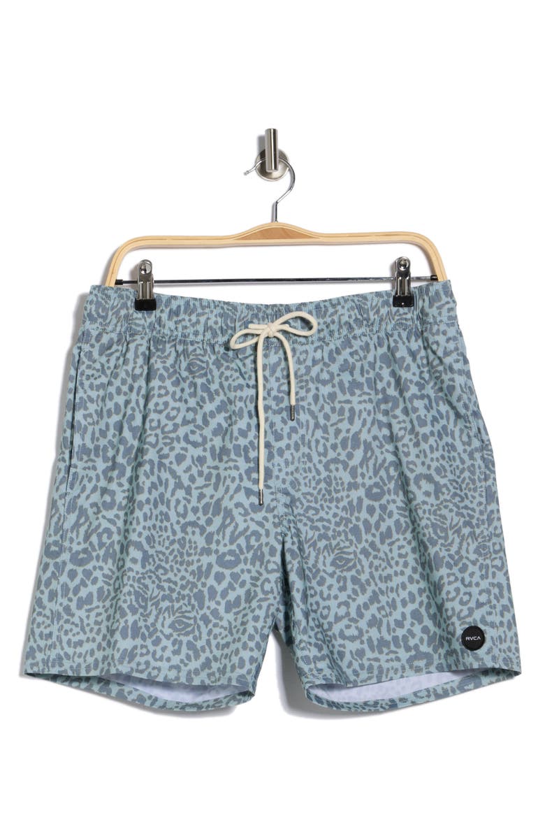 RVCA Men's Barnes Swim Trunks, Alternate, color, Blue Haze