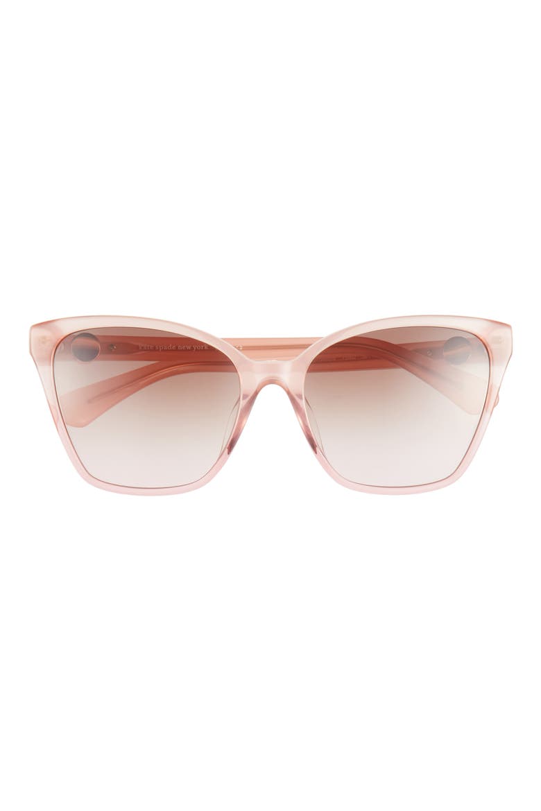56mm amiyah rectangle sunglasses, Main, color, PEACH/ BROWN FUSCHIA MS