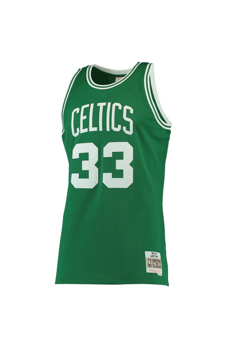 Mitchell & Ness Men's Mitchell & Ness Larry Bird Kelly Green Boston Celtics Big & Tall Hardwood Classics Jersey, Alternate, color, Kelly Green