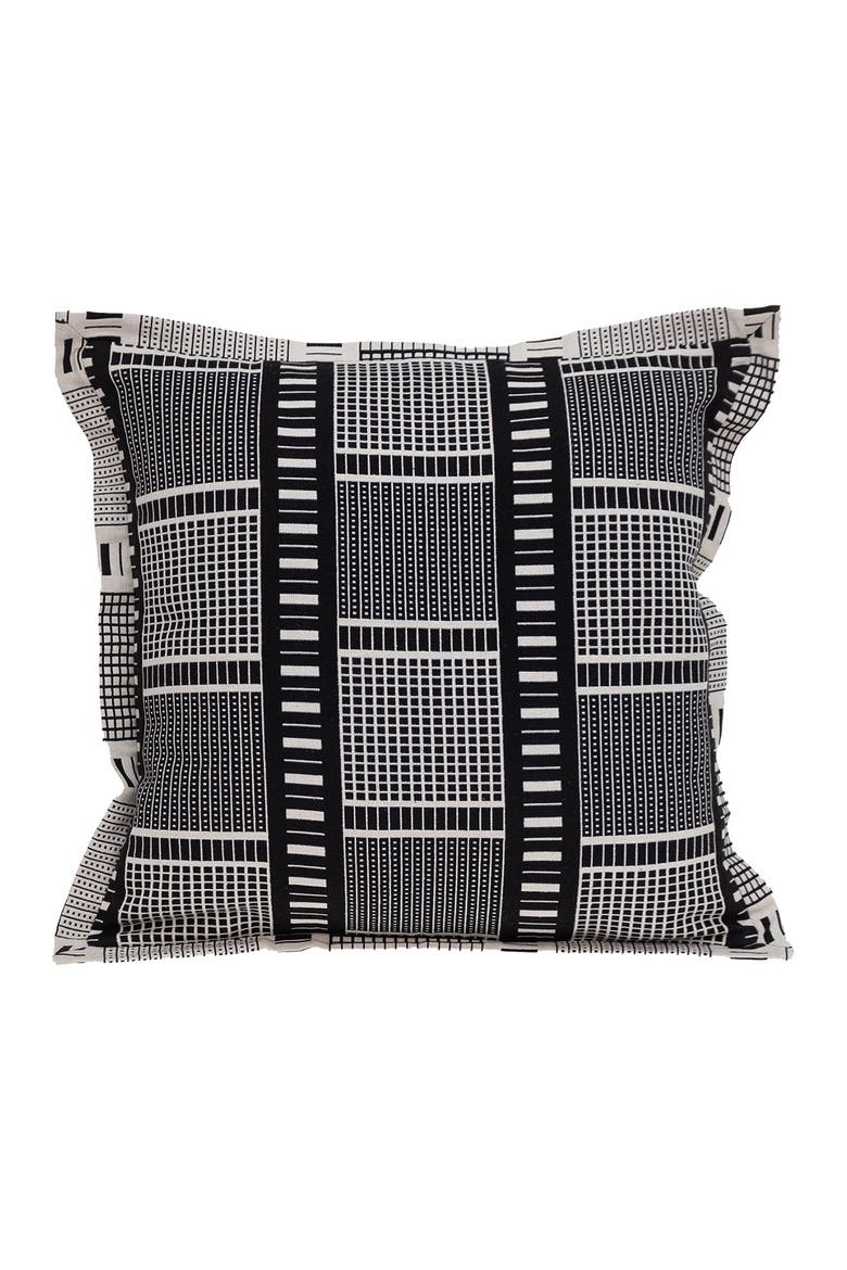 Tamara Transitional Black Throw Pillow, Main, color, BLACK