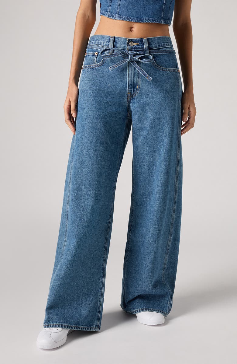 Levi's XL High Waist Drawstring Wide Leg Pants, Main, color,
