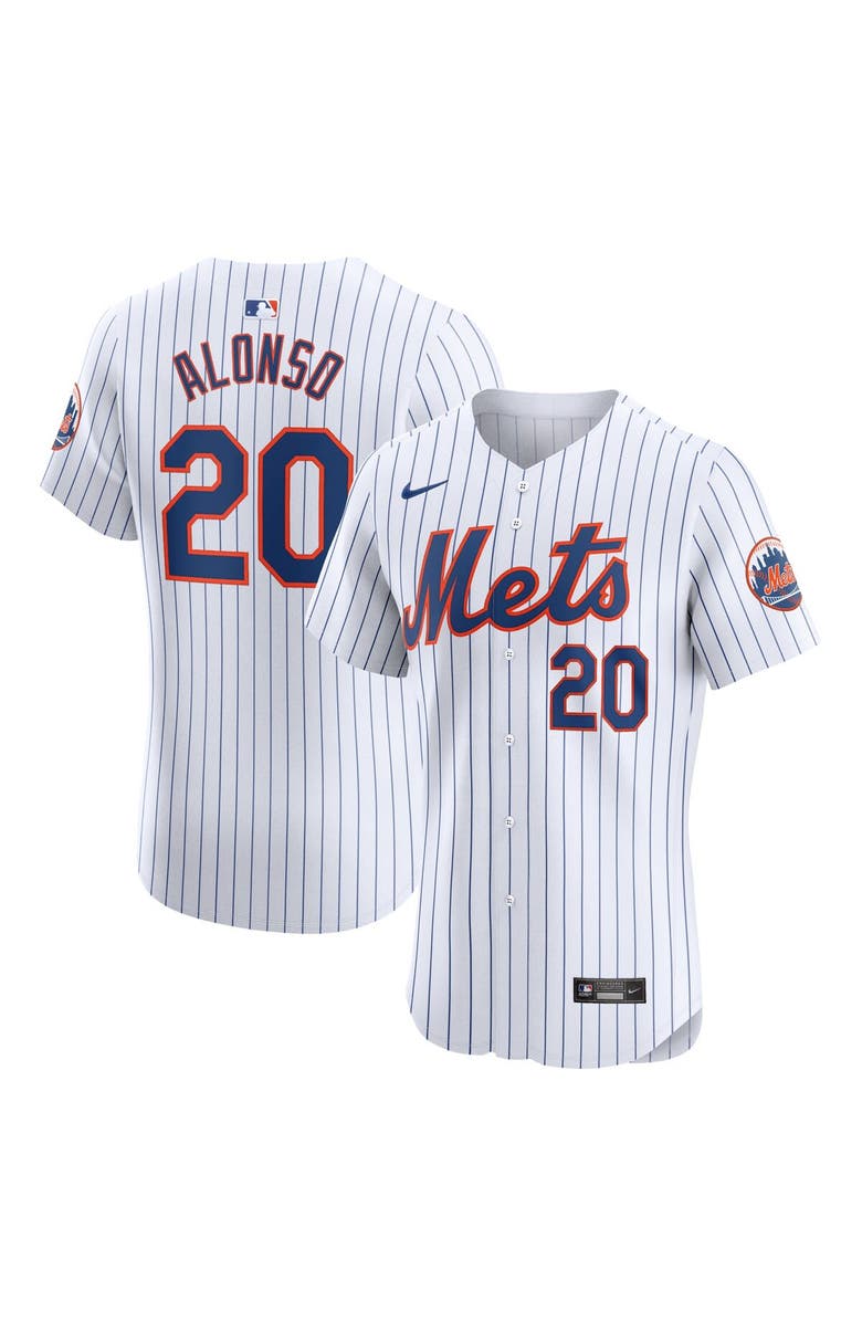 Nike Men's Nike Pete Alonso White New York Mets Home Elite Jersey, Alternate, color, White