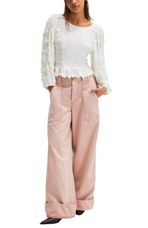 Free People Olivia Contrast Stitch Knit Top