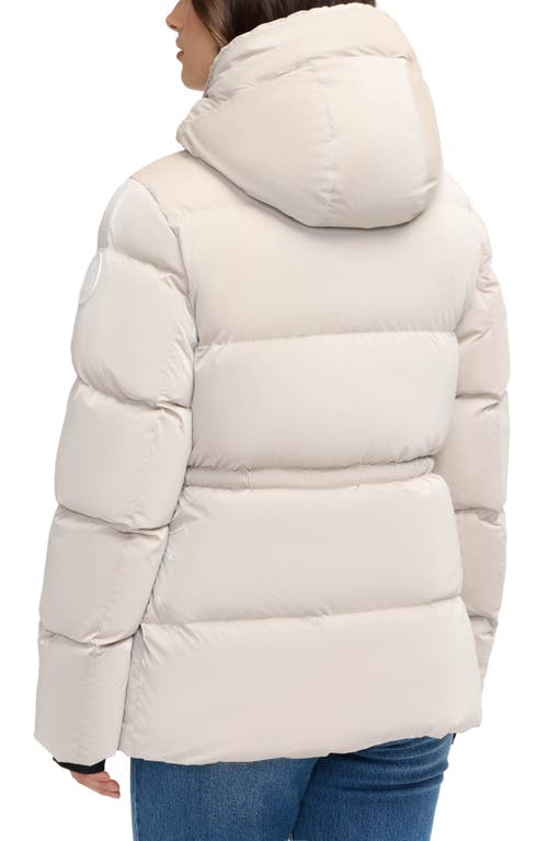 Scotch & Soda Enola Water Repellent Channel Quilted Down Jacket In Neutral
