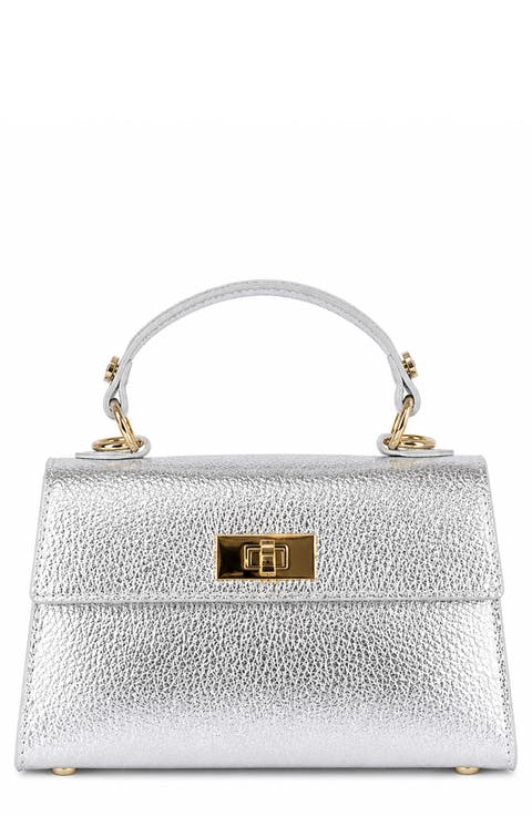 Isadora Leather Top Handle Bag