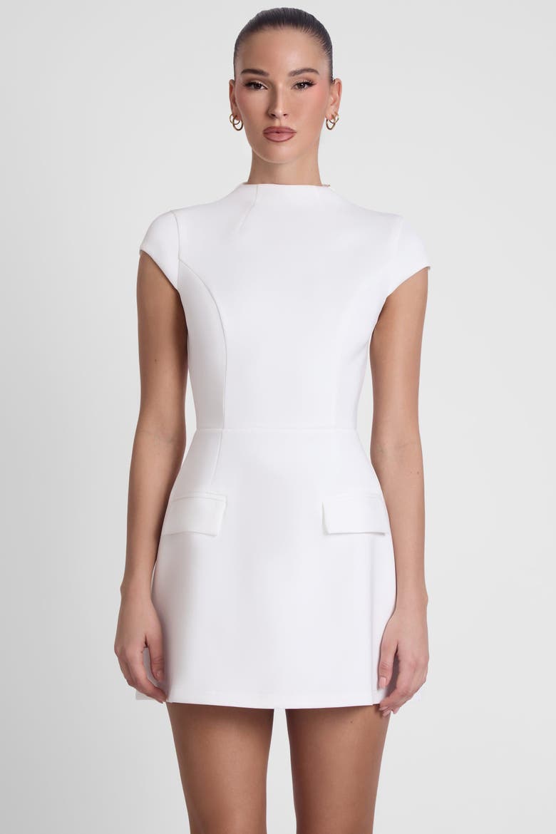 Cote Cap Sleeve Pocket Mini Dress, Alternate, color, White