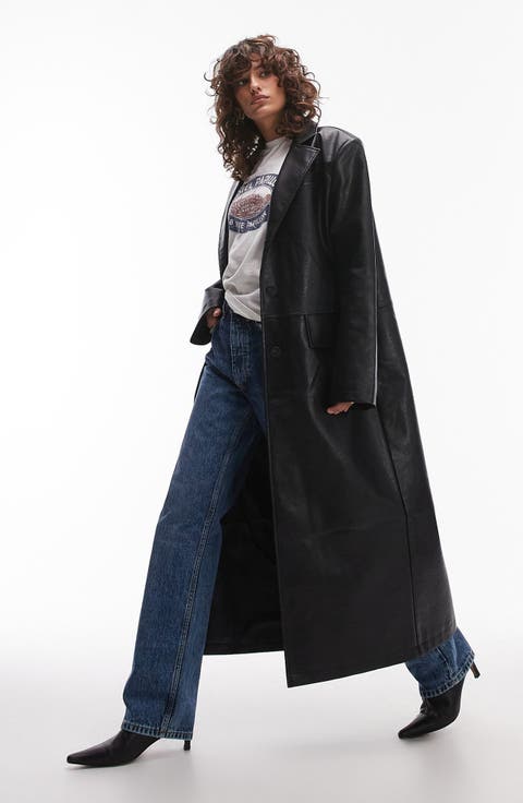 ジャケット・アウター maxi long real leather coat Genuine leather long coat | eBay