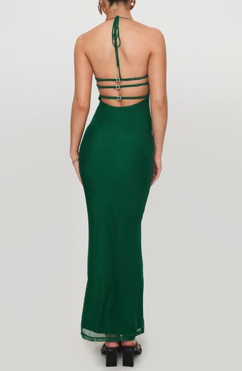Malvern Mesh Halter Maxi Dress