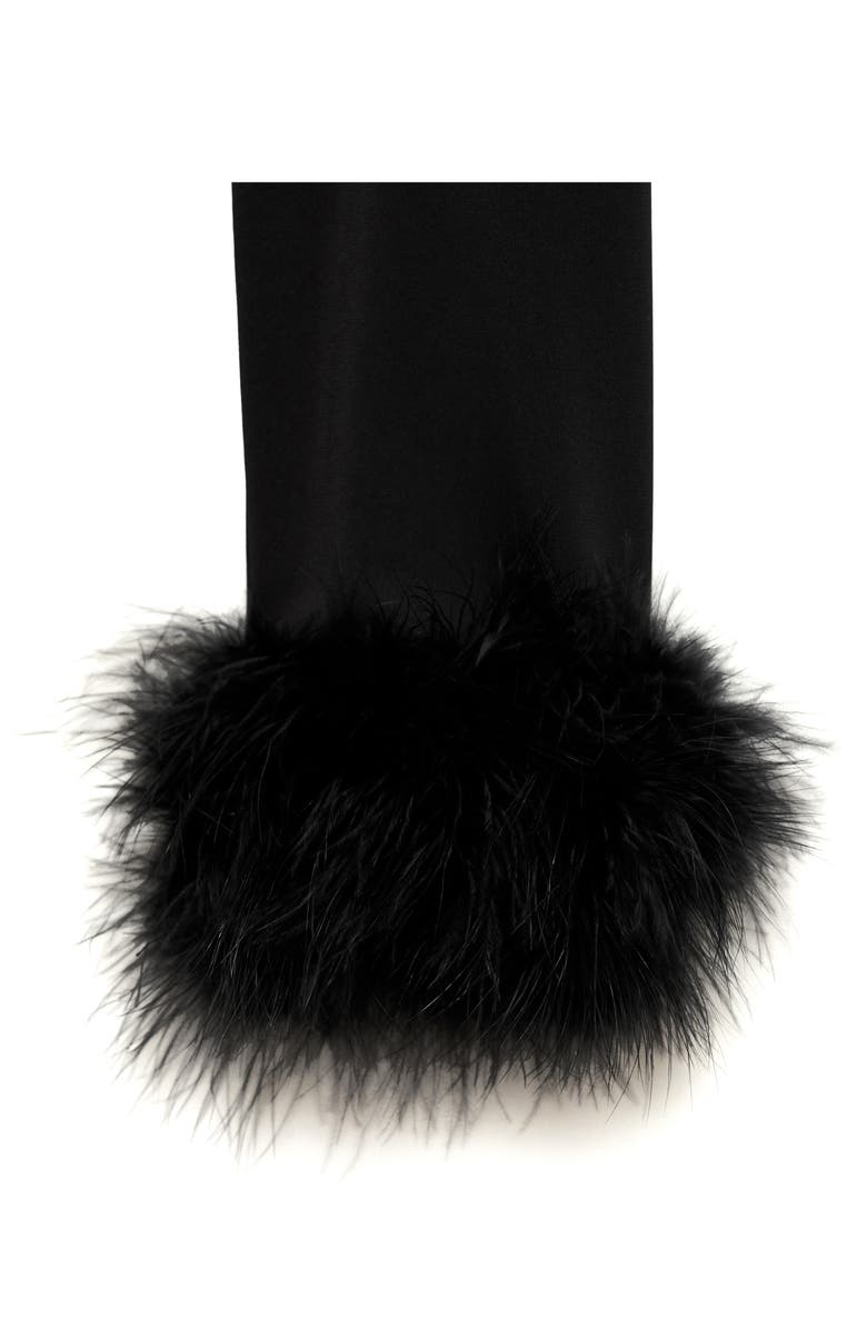 MANGO Feather Cuff Boat Neck Top, Alternate, color,