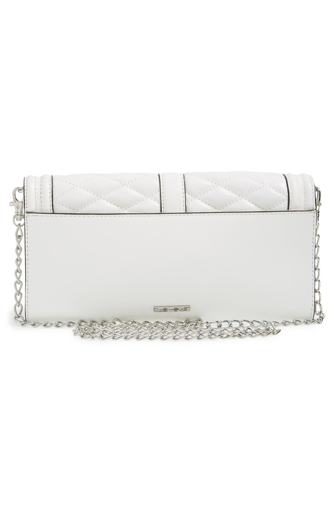 'Love' Clutch, Alternate, color, WHITE
