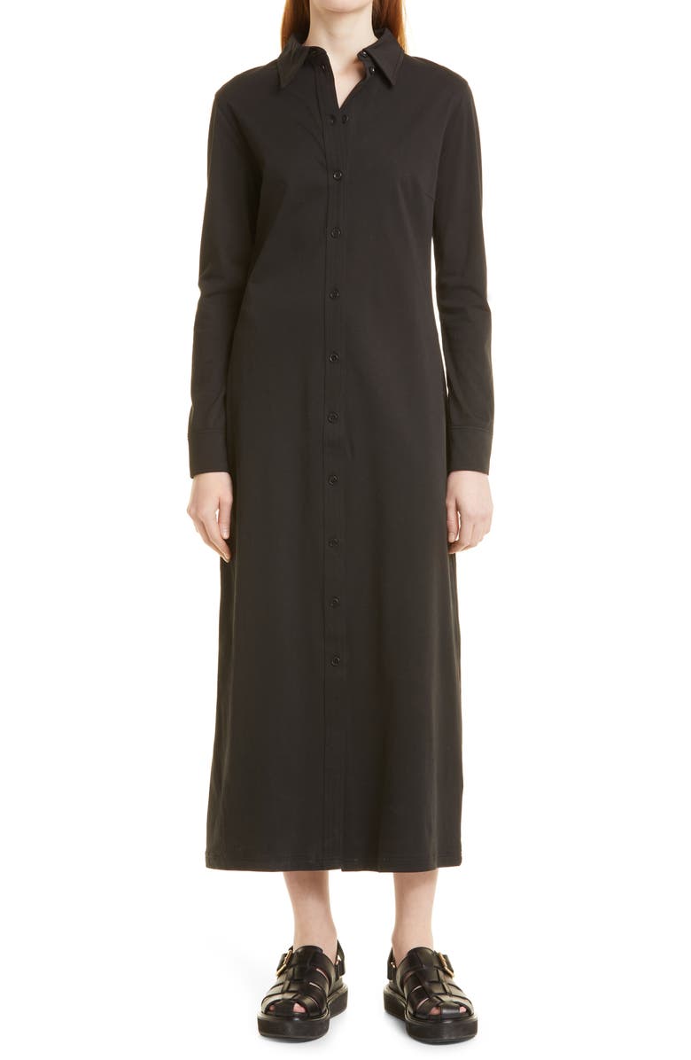 Samsøe Samsøe Cassi Long Sleeve Organic Cotton Shirtdress, Main, color, 