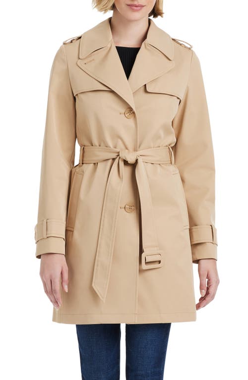 Kate Spade New York Short Trench Coat In Spring Khaki