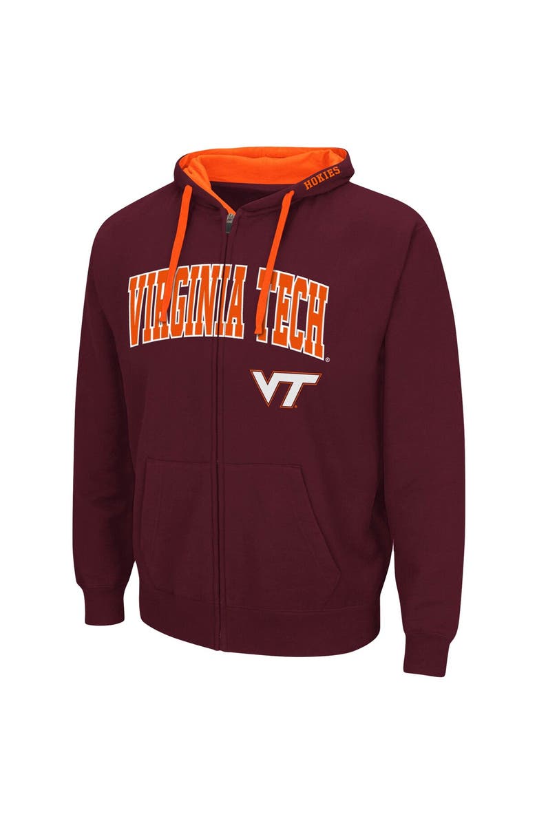 COLOSSEUM Men's Colosseum Maroon Virginia Tech Hokies Big & Tall Full-Zip Hoodie, Alternate, color, Maroon