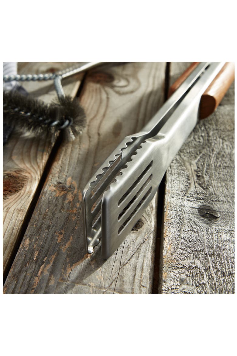 3-Piece BBQ Tool Set, Alternate, color, BROWN