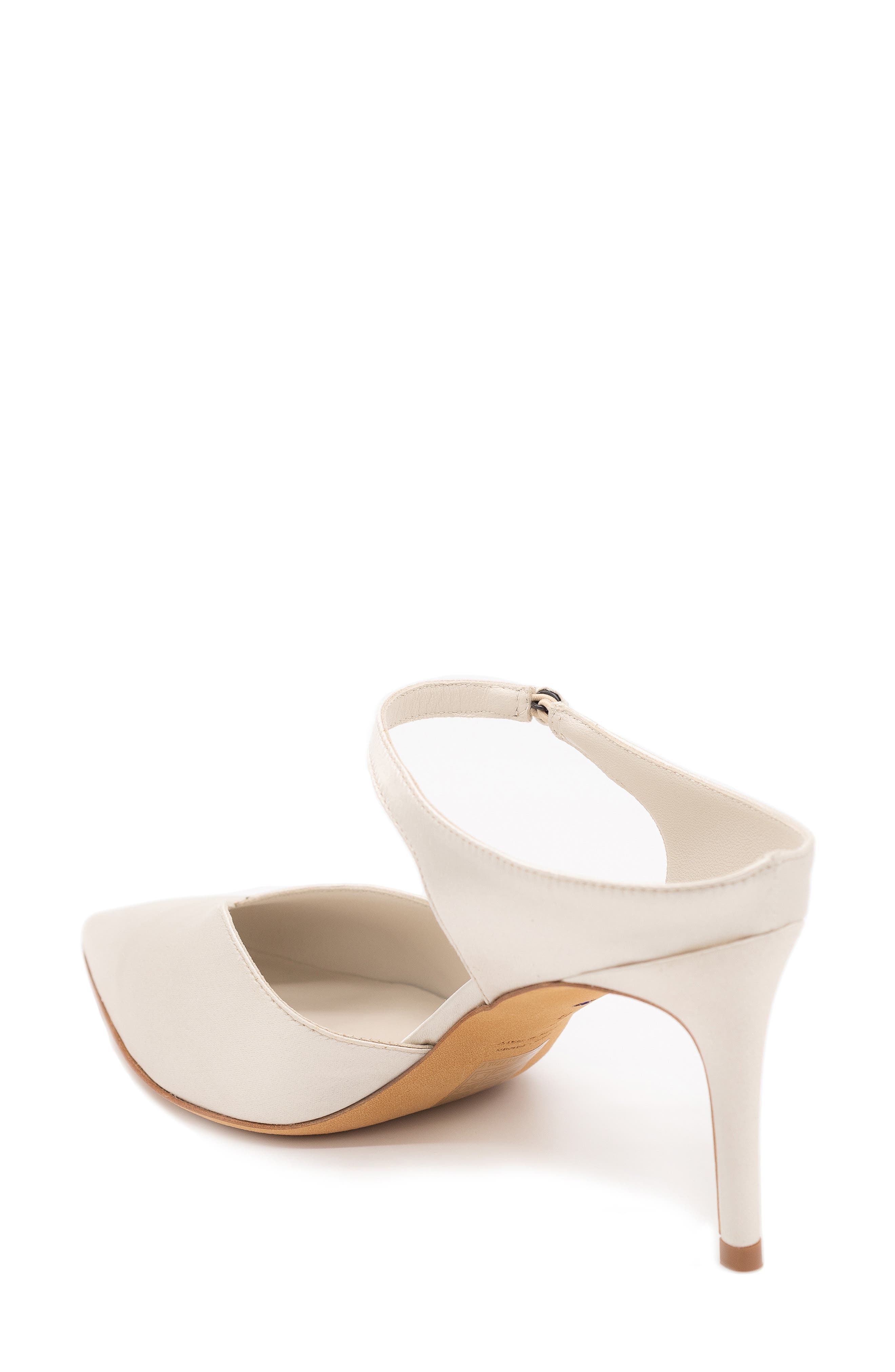 Shyla Pointed Toe Mule, Alternate, color, MOONBEAM SATIN