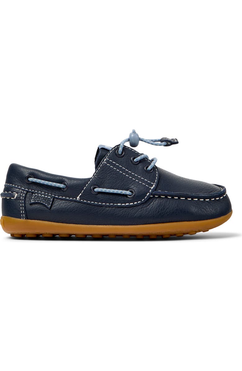 Camper Kids' Peu Cami Boat Shoe, Alternate, color, Dark Blue