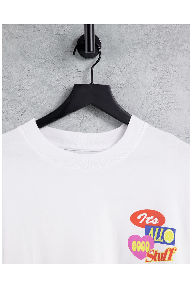 Men's Good Stuff Oversize Long Sleeve Stretch Cotton Graphic Tee, Alternate, color, WHITE