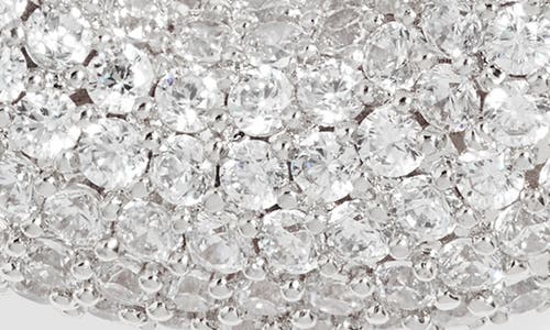 Shop Nordstrom Wide Pavé Cubic Zirconia Hoop Earrings In Clear- Silver