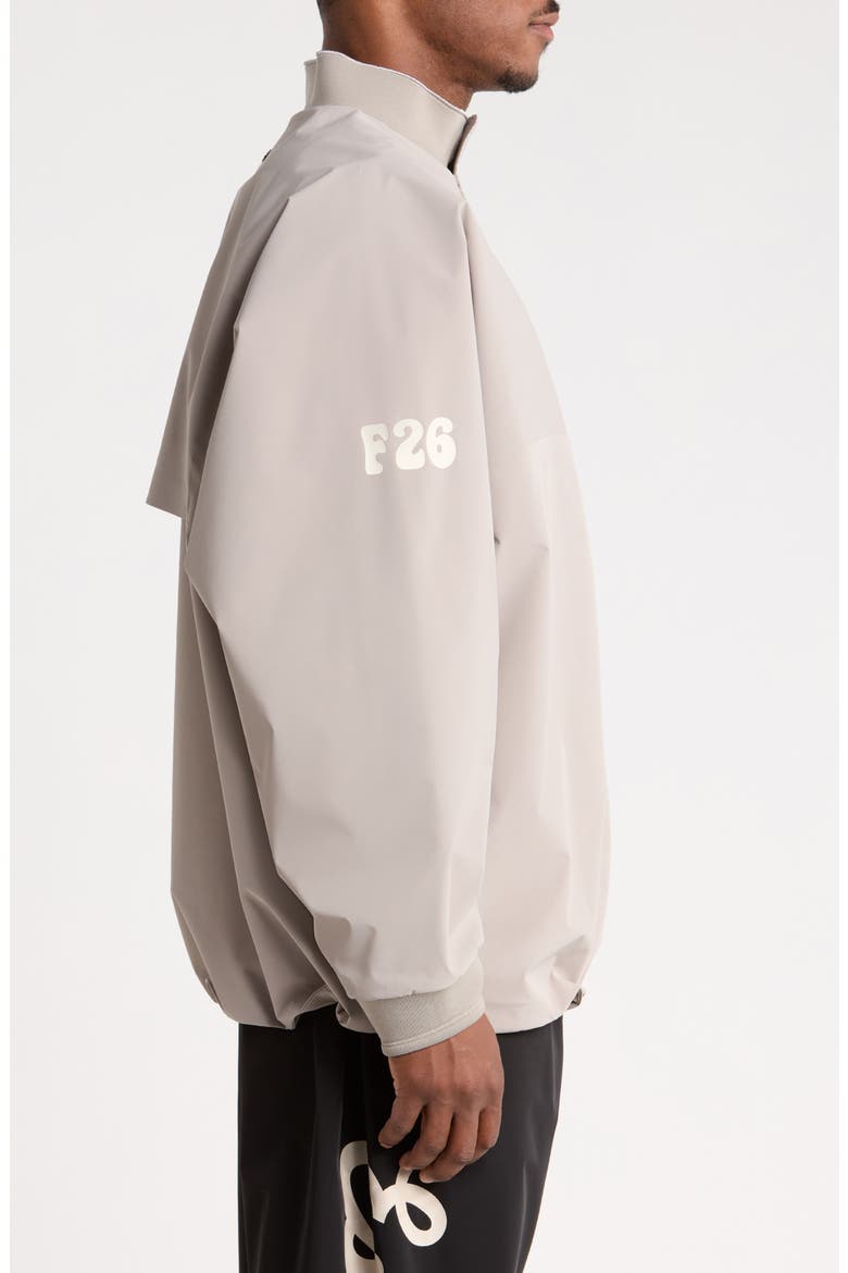 Half Zip Mock Neck Track Jacket, Alternate, color, SEAL