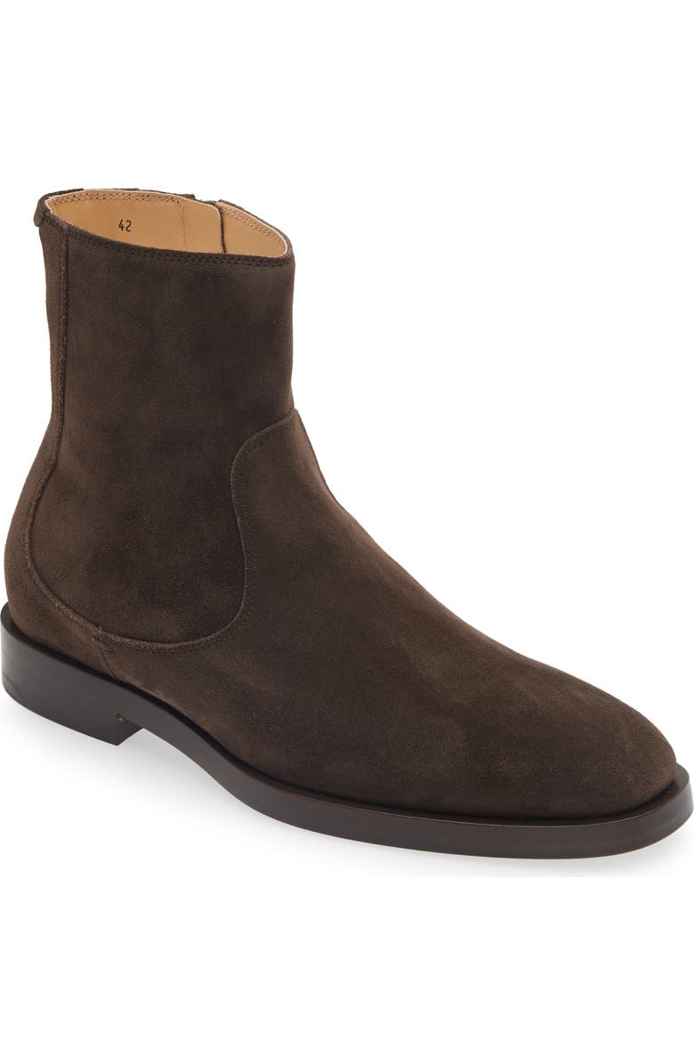 Brunello Cucinelli Suede Zip Boot, Main, color,