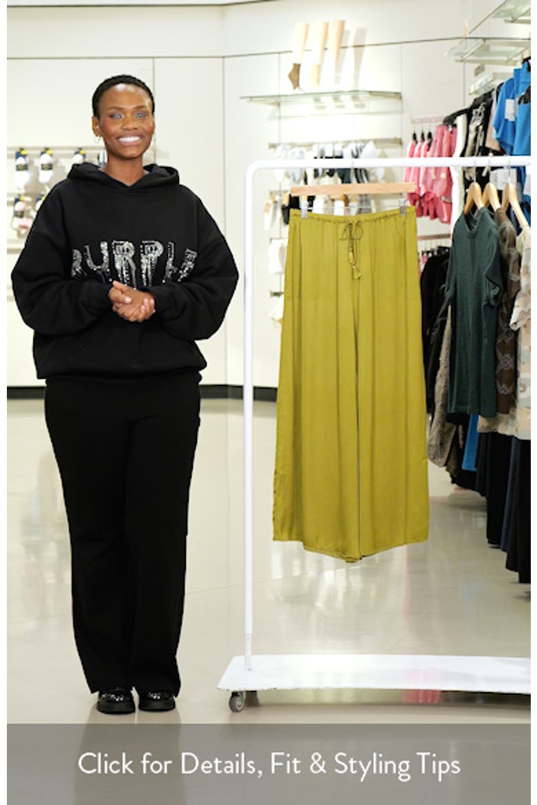 Radiance Textured Satin Cover-Up Palazzo Pants video