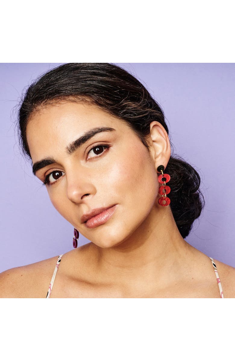 Toolally Hepworth Drop Earrings - Berry Red Pearl, Alternate, color, Berry Red Pearl