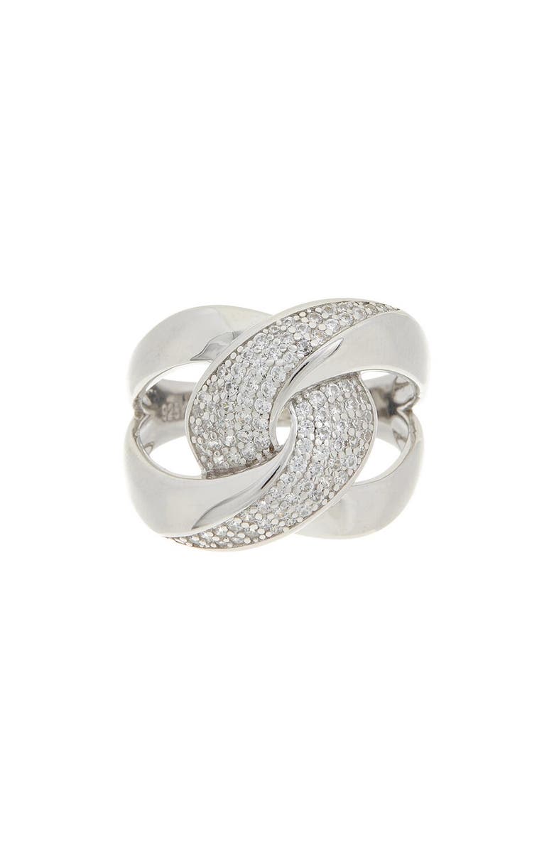 Juvell Pavé Cubic Zirconia Knot Ring, Main, color, 
