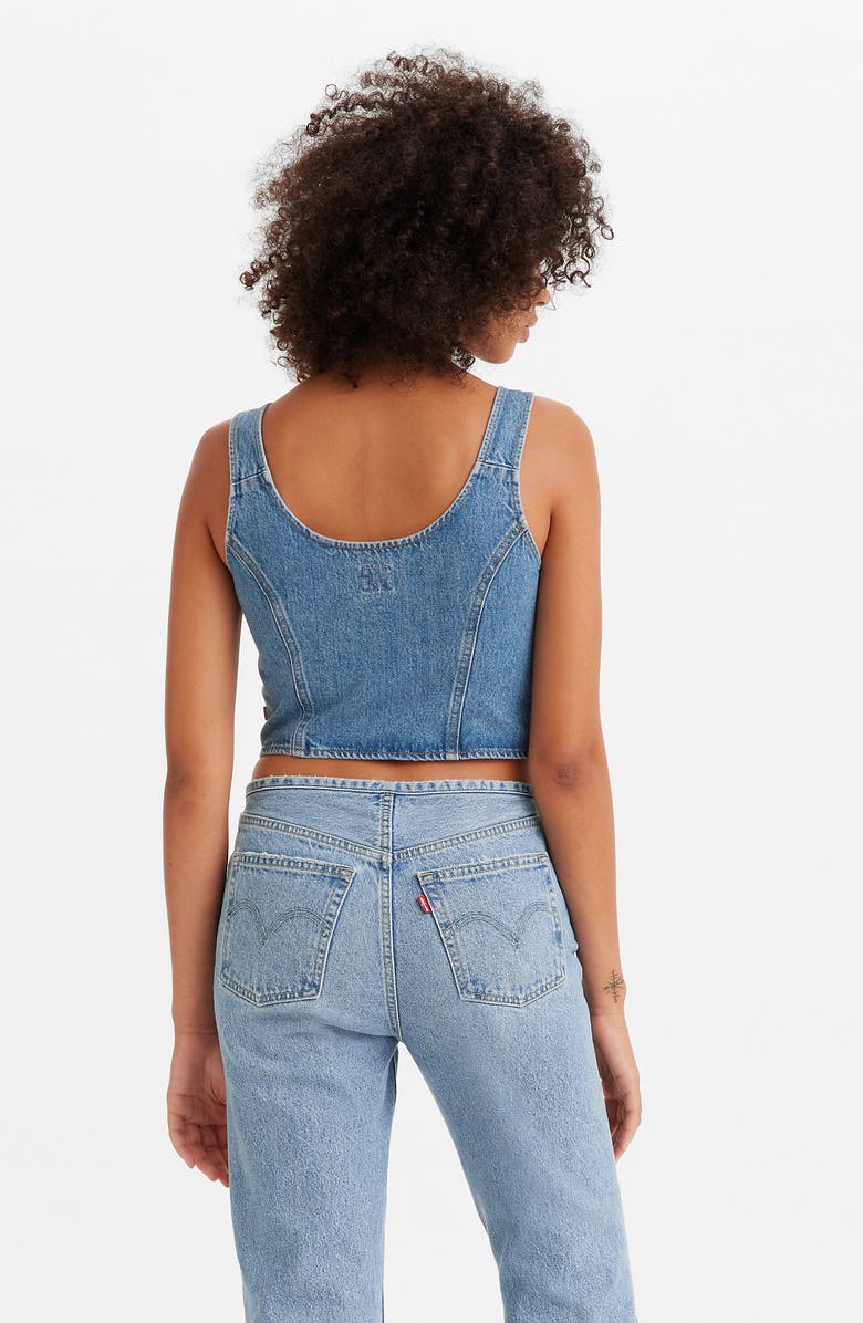 Levi's<sup>®</sup> Charlie Denim Crop Vest, Alternate, color,