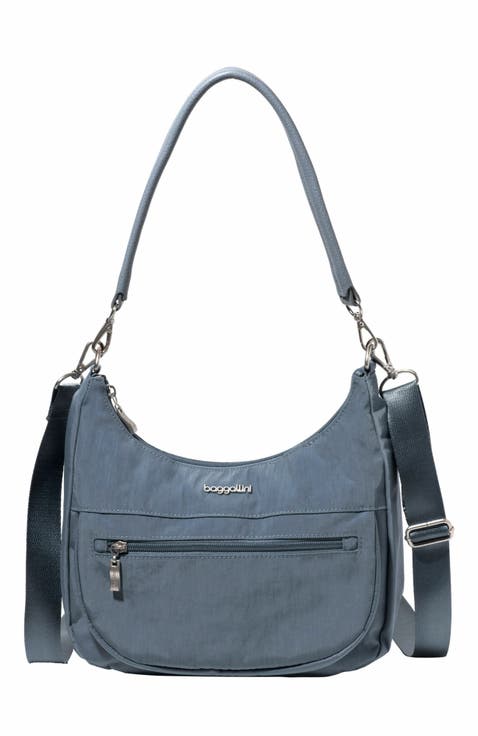 Modern Pocket Half Moon Shoulder Bag