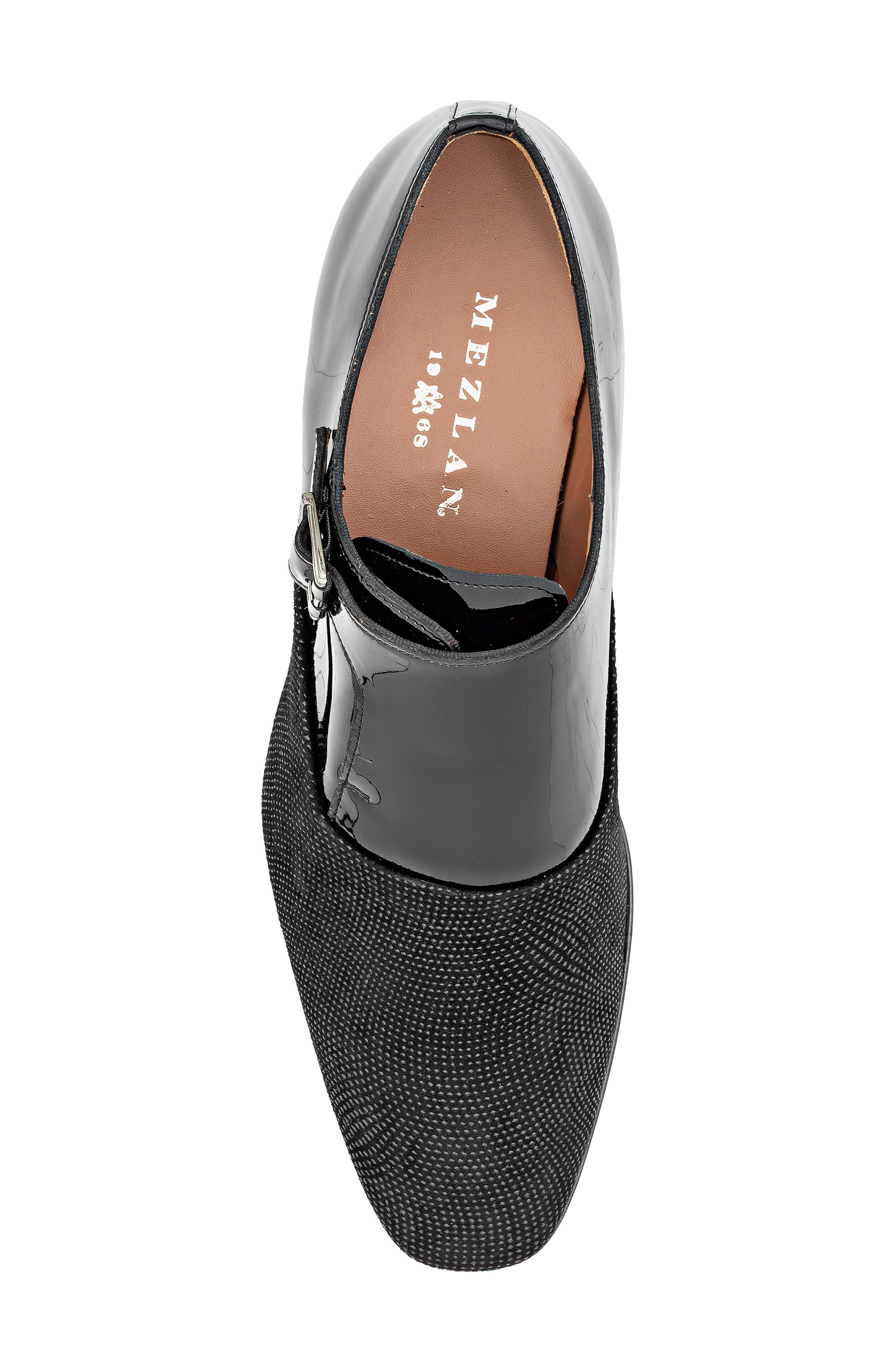 Mezlan Patent Monk Strap Loafer, Alternate, color, Black