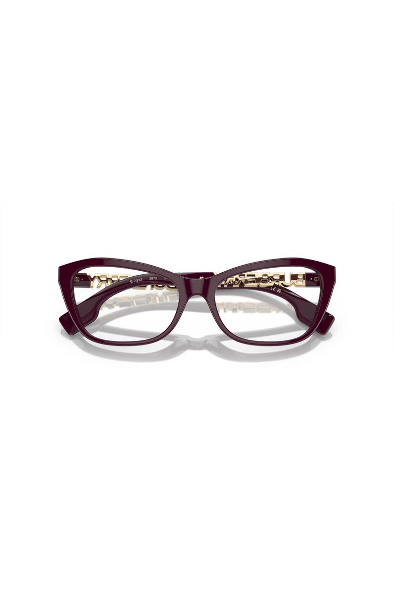 Burberry 54mm Cat Eye optical glasses, Alternate, color, Red