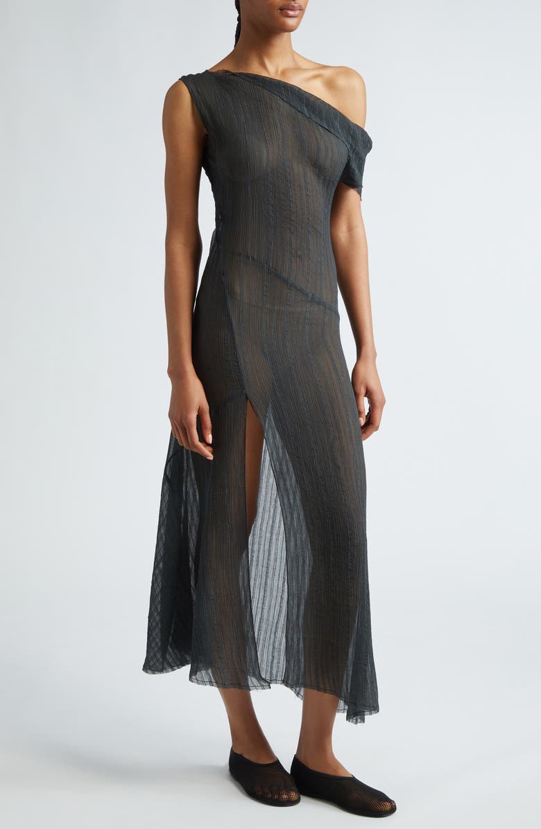 Paloma Wool Alice One-Shoulder Cotton & Silk Dress, Alternate, color, 