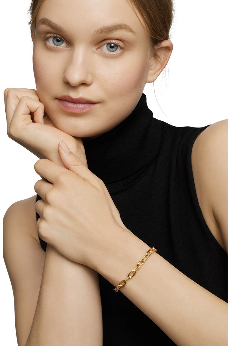 DY Madison Chain Bracelet in 18K Gold, 6mm, Alternate, color, GOLD