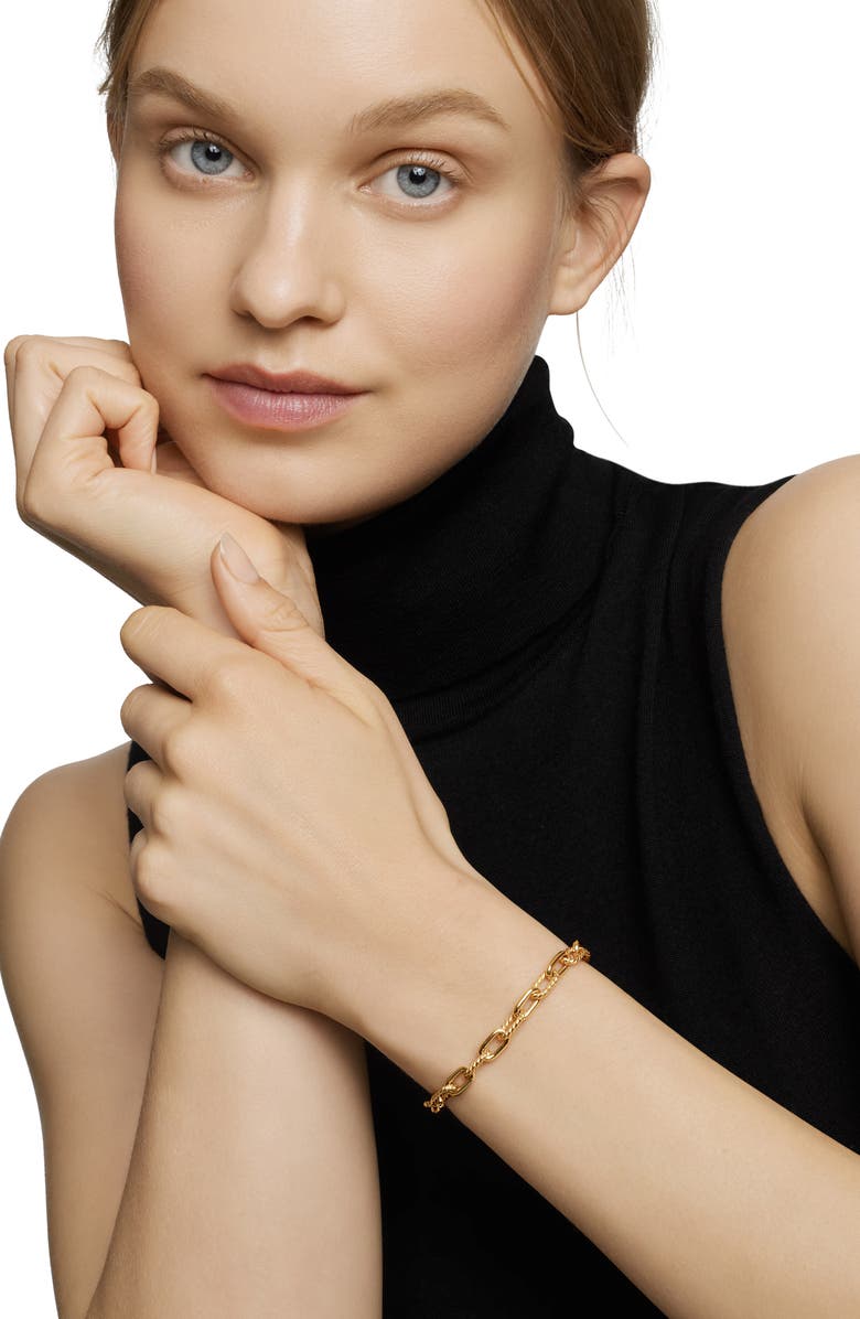 David Yurman DY Madison Chain Bracelet in 18K Gold, 6mm, Alternate, color, Gold