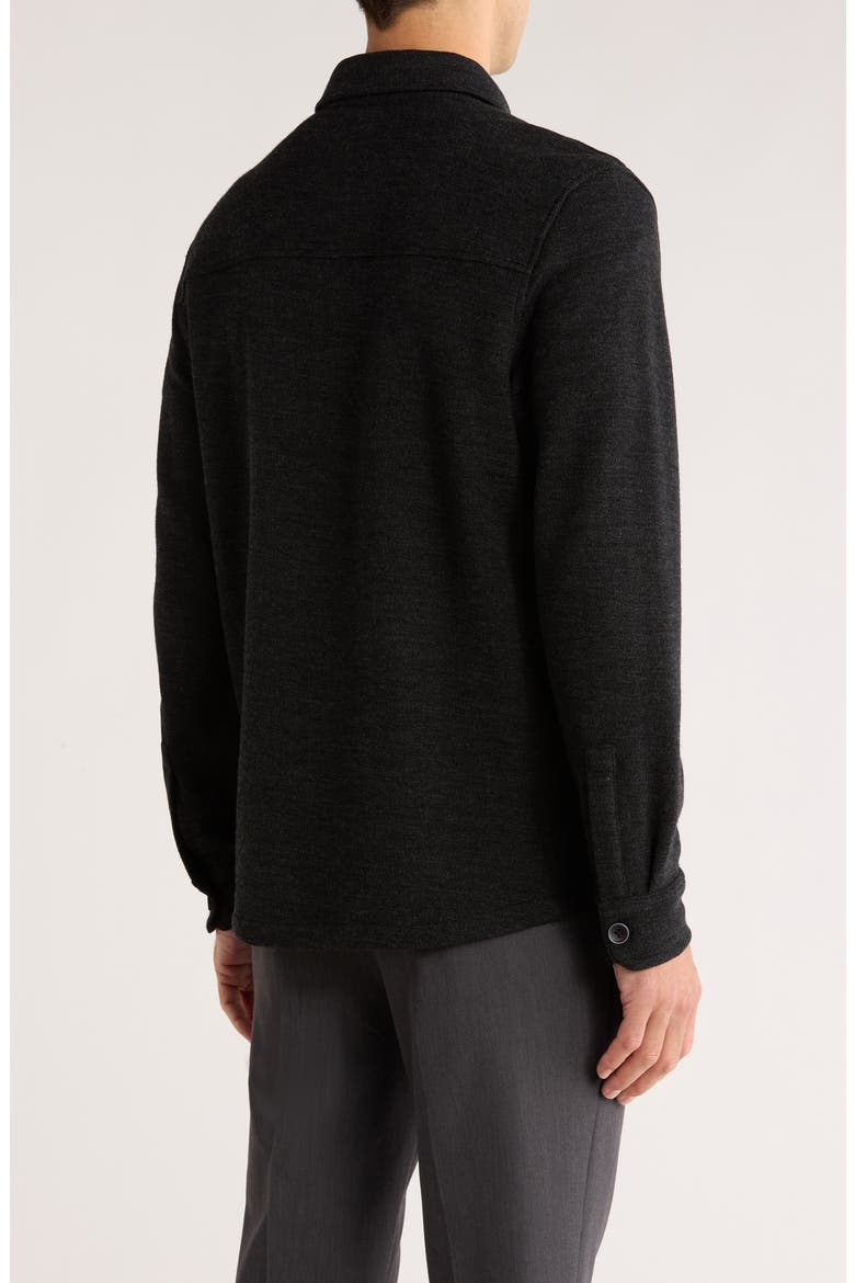 Mezner Wool & Cotton Knit Overshirt, Alternate, color, CHARCOAL